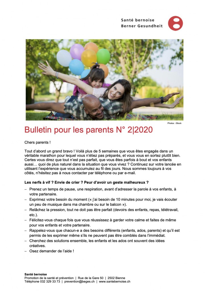 Santé Bernoise Bulletin_parents_corona_2_fr p.1